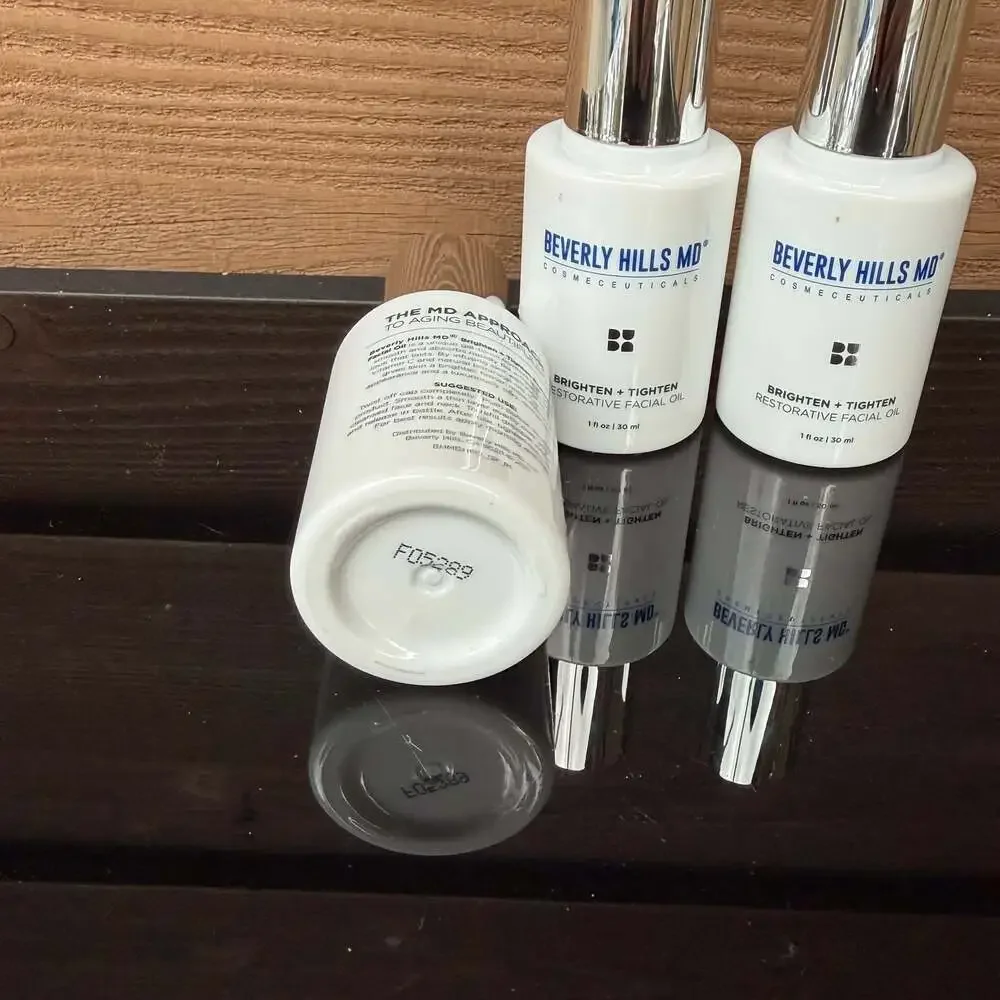Beverly Hills MD Brighten + Tighten Restorative Facial Oil (1 fl oz) Lot of 3